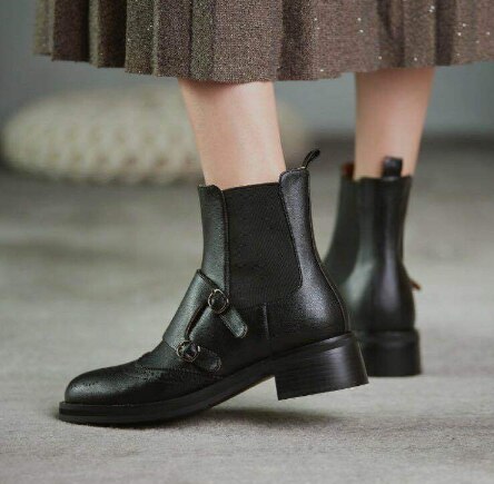 Ankle Boots Flat Matin Shoes Woman Booties