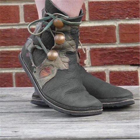 Women Ankle Boots Vintage Flats Shoes