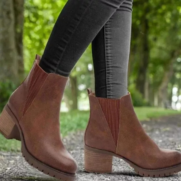 Woman Booties Autumn Matin Shoe Ankle Boots Flat
