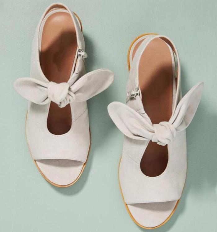 Women Summer Sandals Peep Toe Chunky High Heels Pumps Wedding Shoes