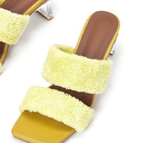 Women Pumps Sexy Mid Heels Shoes Woman Sexy Party Sandals Slippers Slides Female