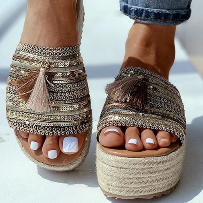 Women Summer Beach Sandals Flats Plus Size Shoes Slides Slippers Low Heel