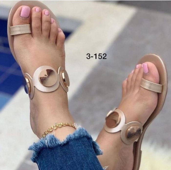 PU Leather Sexy Summer Slipper Sandals Women Pumps Chunky Flat Party Shoes