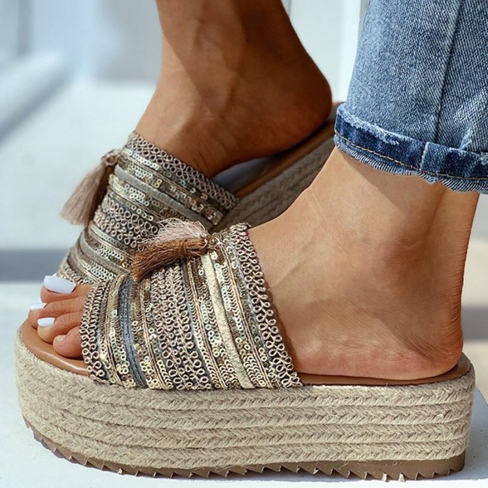 Women Summer Beach Sandals Flats Plus Size Shoes Slides Slippers Low Heel