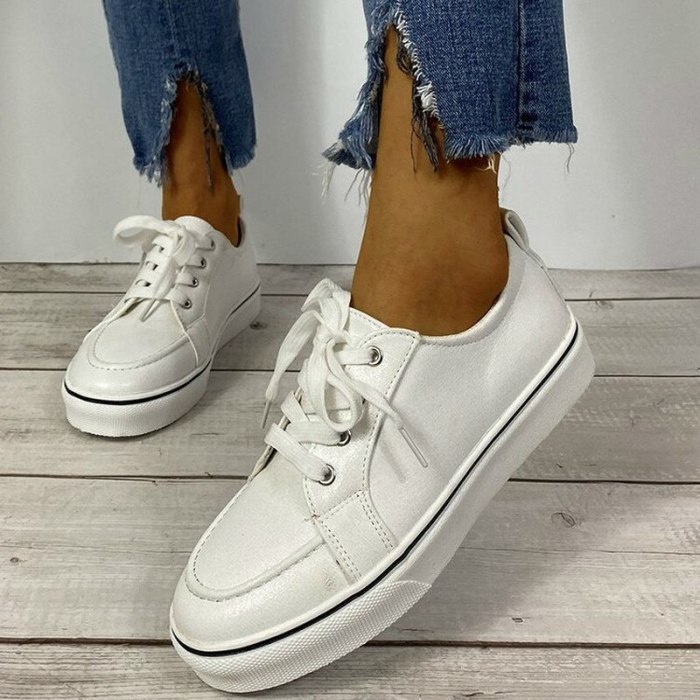 Women Casual Lace Up Plus Size Sneakers