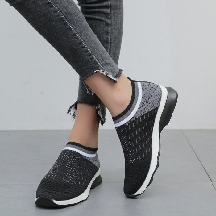Women Flats Casual Shoes Woman Plus Size Sneakers Sports Slip On