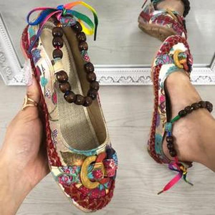 Women Flats Vintage Shoes Woman Plus Size Loafers Casual Shoe