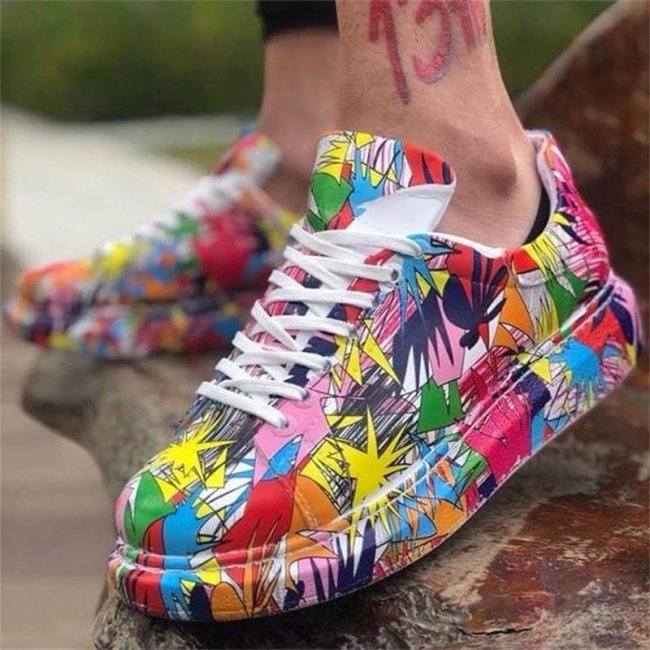 Women Flats Casual Shoes Plus Size Lace Up Sports Running Sneaker