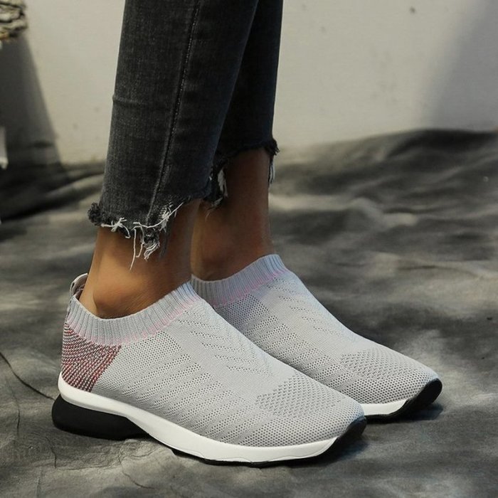Women Flats Shoes Woman Sneakers Plus Size Breathable Sports