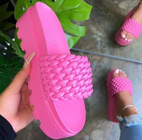 Casual Leather Soft Slippers Women Flats Slides Plus Size Shoes