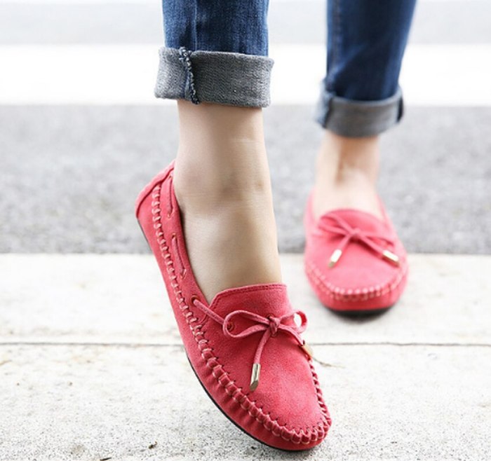Woman Plus Size Loafers Slip On Flat Shoes