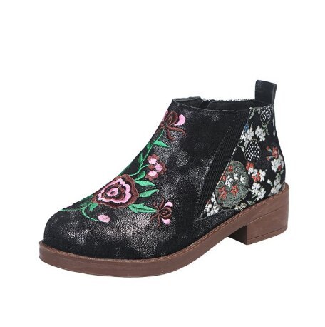 Ankle Boots Mid Heel Leather Pu Matin Shoe Women Matin Shoes Booties
