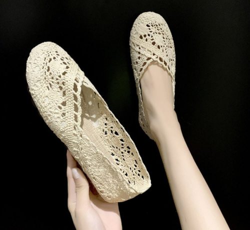 Fashion Canvas Shoes Platform Wedge Casual Loafer Flats Women Flat Shoes