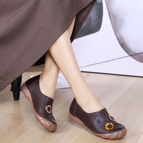 Shoes For Woman Retro Casual Loafers Comfortable Female Shoes