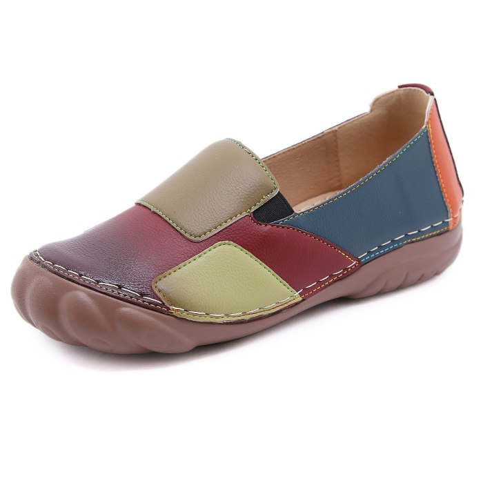 Women Leather Comfortable Flats Shoes