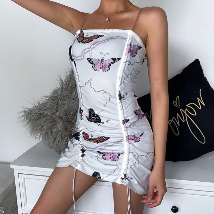 Strap Dress Sexy Female Summer Bodycon Backless Ladies Party Mini Dress