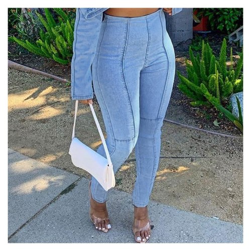 High Waisted Denim Women's Skinny Jeans Ladies Casual Casual Fashion Denim Trousers