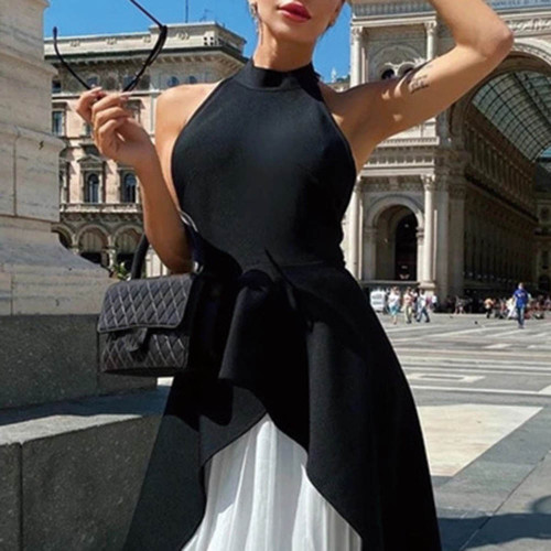 Women Sleeveless Sexy Slim Fashion Streetwear Maxi Dress