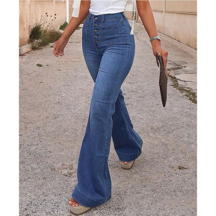 Jeans High Waist Vintage Cowboy Female Loose Streetwear Pants Long Trousers