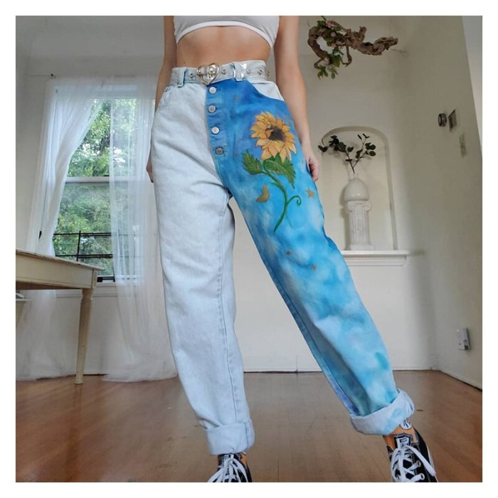 Jeans Pants Jeans High Waist Straight Leg Fashion Women's Denim Pants