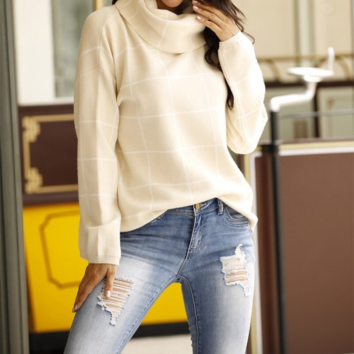 Knitted Women Sweater Waist Female Casual Loose Long
