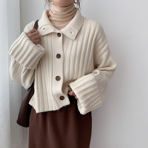 Women's Sweaters Short Oversize Elegant Lady Tops