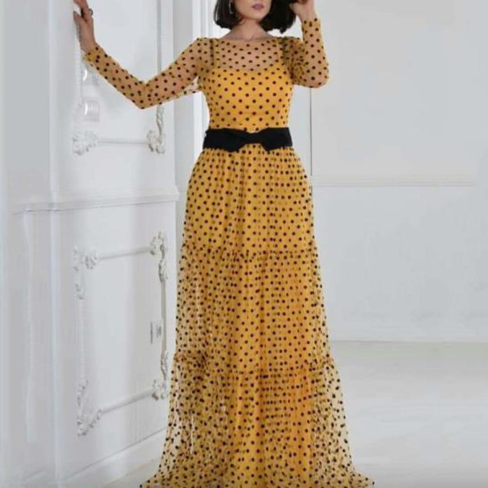 Women Vintage Plus Size Maxi Dress