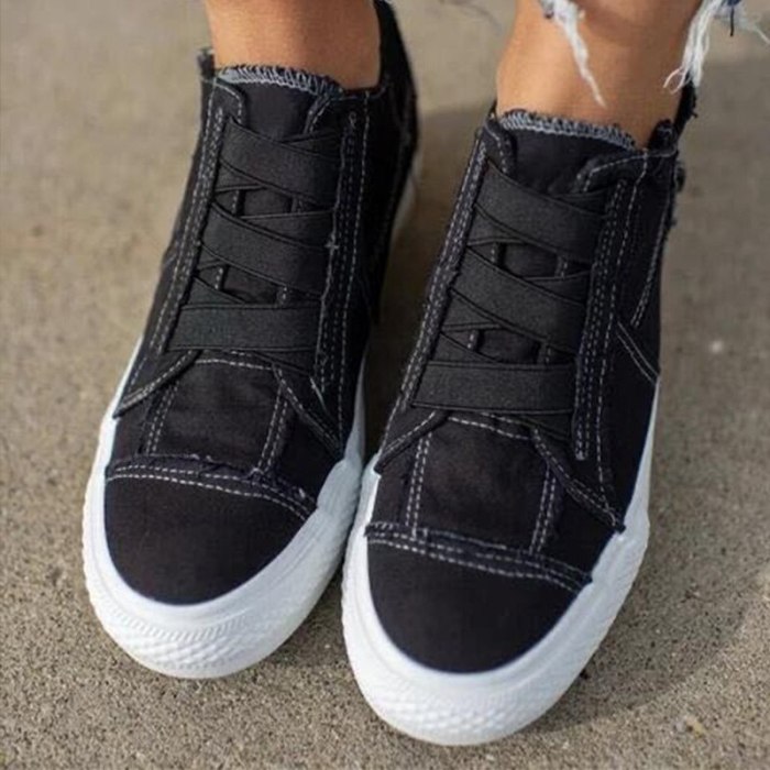 Women's Elastic Band Comfortable Casual Canvas Shoes