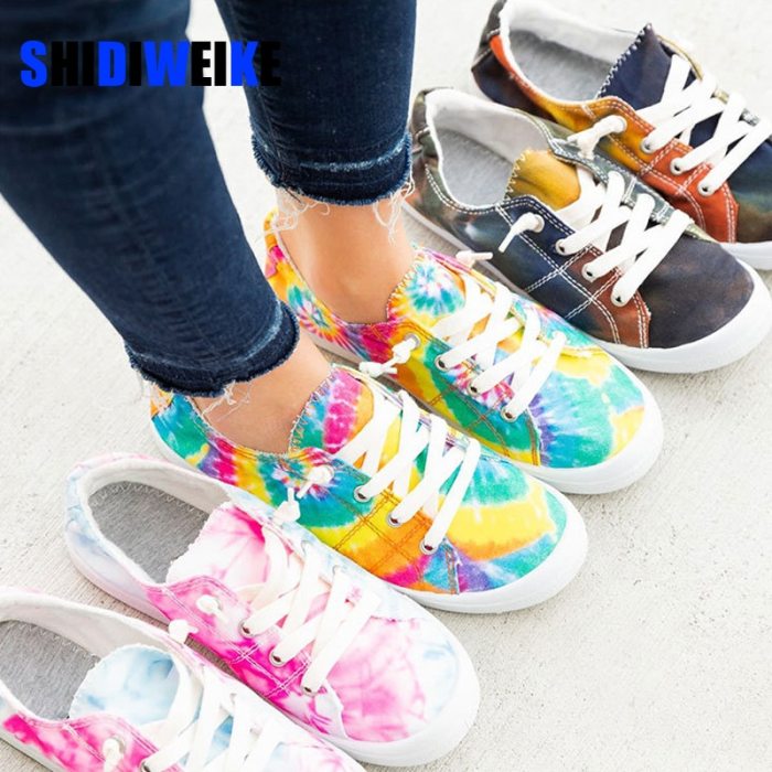 Canvas Shoes Women Spring Breathable Casual Shoes Women Flat Sneakers Ladies Shoes Vulcanized Shoes