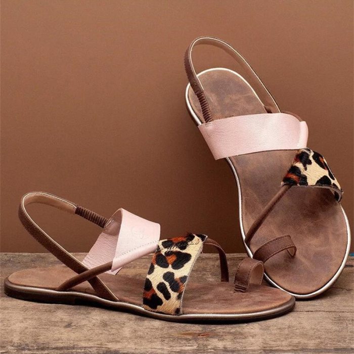 New Summer Comfortable Womens Flat Sandals High Quality Mixed Colors Leather Casual Flats Shoes Plus Size Women Sandals