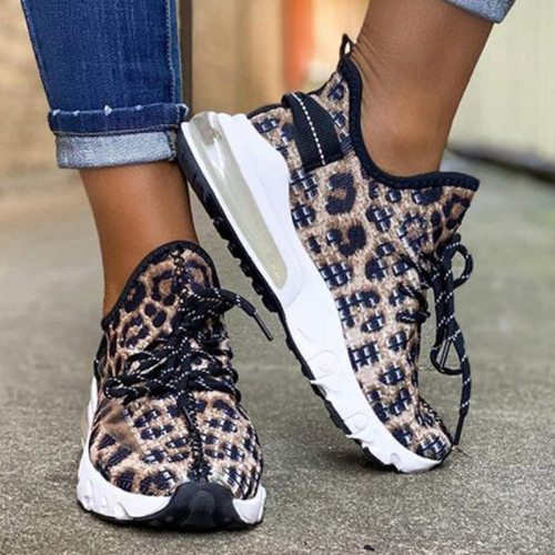 2021 Sneakers Women Vulcanized Shoes Female Platform Wedges Women Leopard Casual Ladies Shoes for Women Sneakers Tenis Feminino