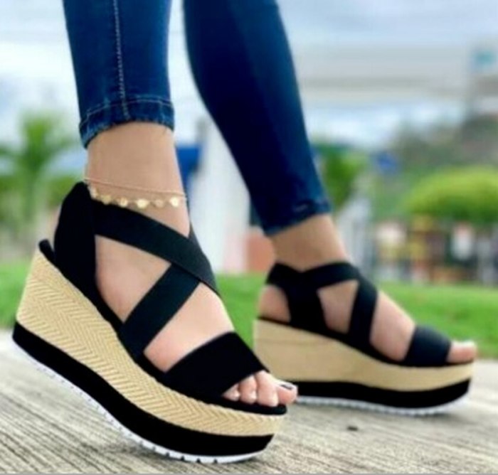 Wedges Fabric Women Party Fashion Low Heels Sandals Pumps Sandalias Mujer Sapato Feminino Plus Size Sexy Shoes Woman