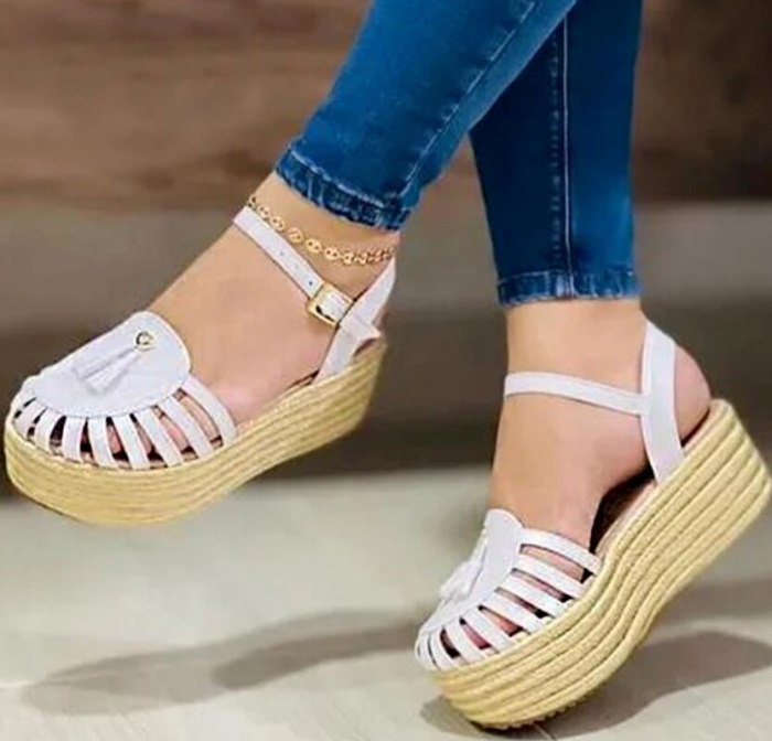 Wedges Fabric Women Party Fashion High Heels Sandals Pumps Sandalias Mujer Sapato Feminino Plus Size Sexy Shoes Woman