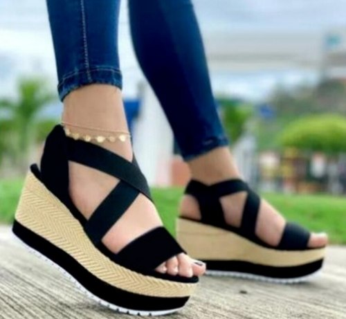 Wedges Fabric Women Party Fashion Low Heels Sandals Pumps Sandalias Mujer Sapato Feminino Plus Size Sexy Shoes Woman