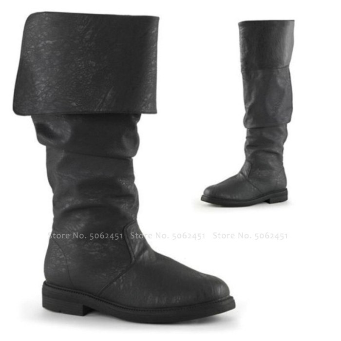 British Style Medieval Retro Men Knight Cosplay PU Leather Short Ankle Boots Carnival Party Women Gothic High Tube Lace Up Shoes