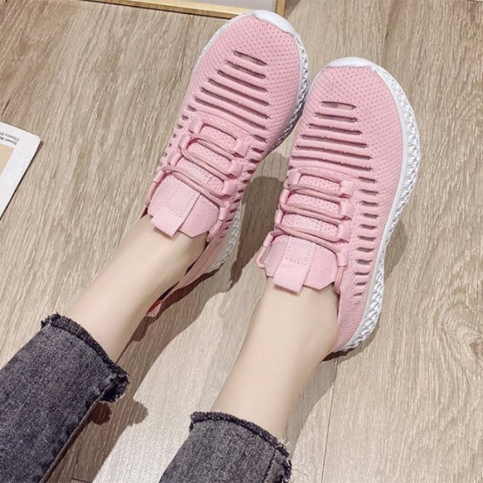 Women's Flat Shoes Knitted Sneakers