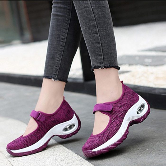 Hook Loop Sneakers Women Air Cushion Casual Shoes Platform Ladies Female Vulcanized Shoes Woman Summer Spring Footwear