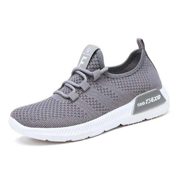 New Casual Breathable Women's Shoes Running Shoes Comfortable Flying Woven Breathable Mesh Sports Shoes Women