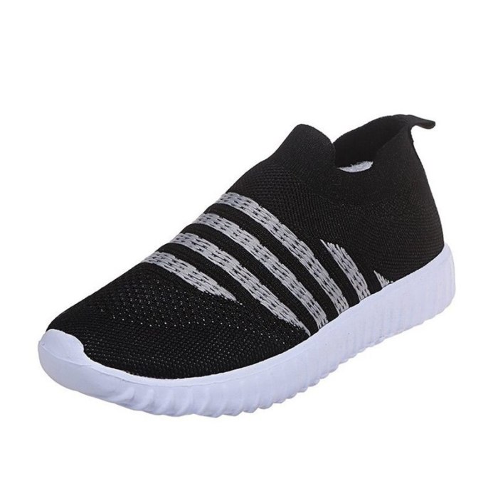Women's Sneakers Breathable Knitted Casual Socks Shoes Lace up Ladies Shoes Female Students Vulcanized Running Shoes