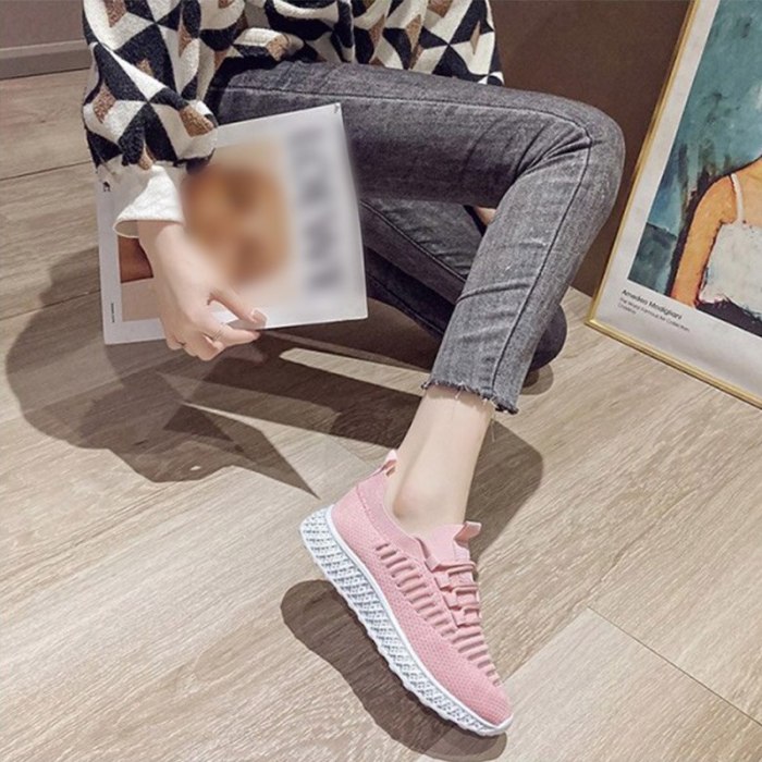 Women's Flat Shoes Knitted Sneakers