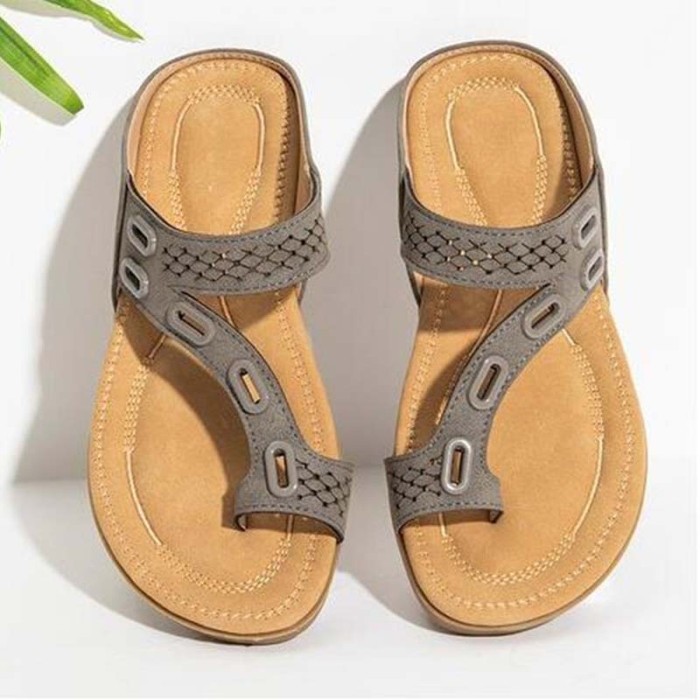 Women Sandals Premium Orthopedic Women'S Shoes Flat Slipper Vintage Anti-Slip Sandals Women Flip Flops Ladies Shoes Plus Size 43