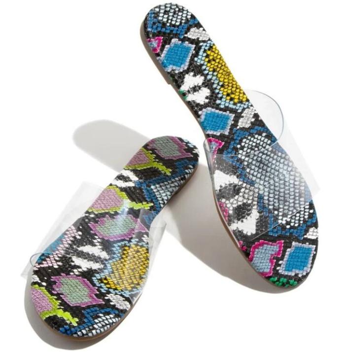 new Women Slippers Snake Print Shoes Casual Flat Slides Lady Outdoor Beach Flip Flops Comfort Female Shoes Summer Fashion 2020
