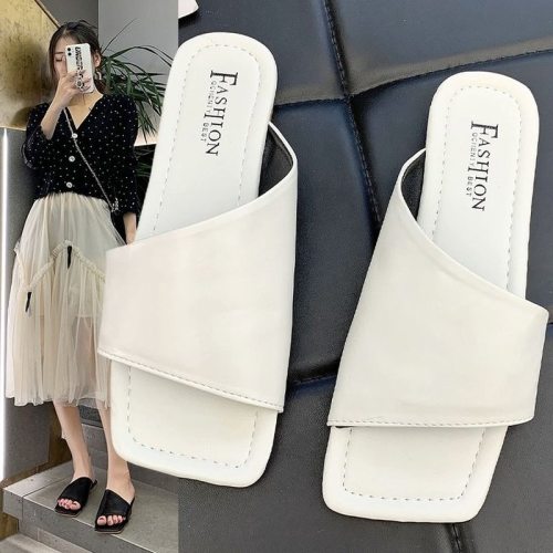 2021 new pregnant women's shoes soft-soled office slippers women's summer wear flat fairy style fashion sandals summer