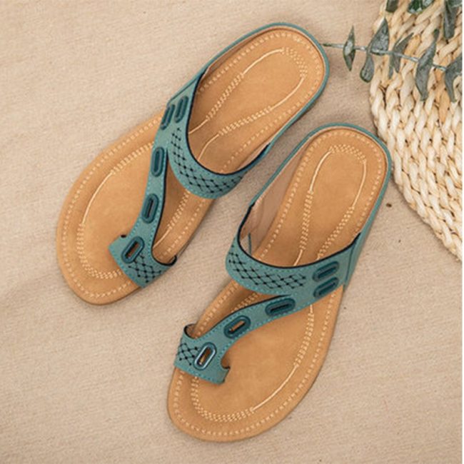 Women Summer Flip Flops Woman Slippers Women's Shoes Ladies PU Leather Casual Flats Female Comfortable Outdoor Footwear Big Size