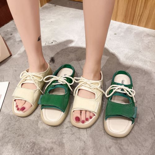 2021 Summer New Girls Casual Solid Color Fashion Platform Sandals And Slippers