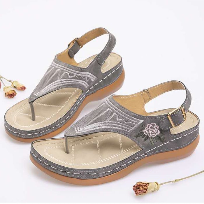 Women Sandals 2021 New Embroidery Summer Shoes Woman Wedges Shoes For Heels Sandalias Mujer Flip Flops Platform Women Slippers