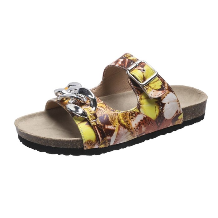 Lapolaka Mixed Colors Flat Heel Leopard Sandals Metal Decoration Summer Leisure Cozy 2021 Summer New Women Beach Shoes Sandals