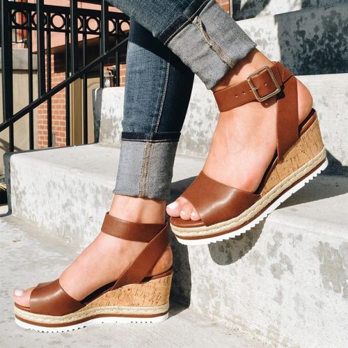 Wedges Shoes For Women High Heels Sandals Summer Shoes 2021 Flip Flop Chaussures Femme Platform Sandals Plus Size 35-43