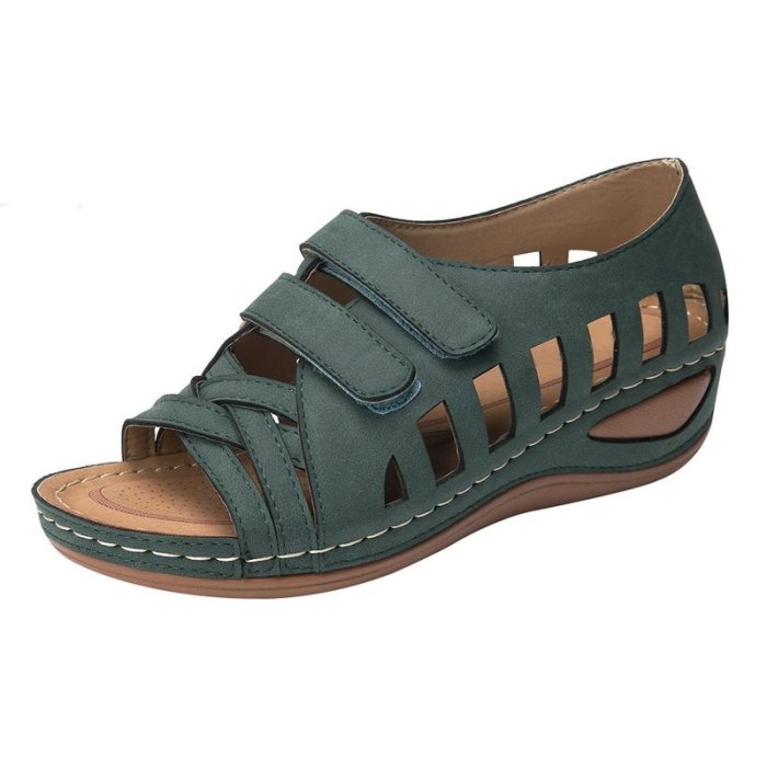 Summer Women Sandals Gladiator Ladies Hollow Out Wedges Buckle Platform Casual Shoes Female Soft Beach Shoes Zapatos De Mujer