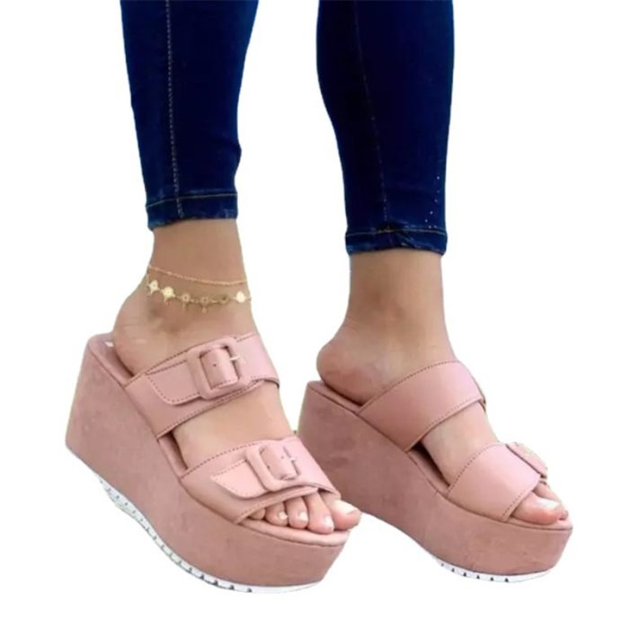 Summer Woman Wedges Slippers Casual Shoes Ladies Fashion Slip-On Female High Quality Sandals Woman Shoes New Zapatos De Sandalia